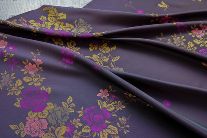 Luxury Peony Jacquard Fabric ��� Woven Dress Apparel Material ��� Elegant Chinese Brocade, Decorative Textile for Gowns "Wide
