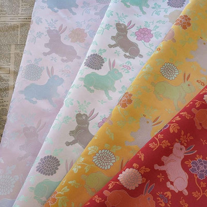 Rabbit Brocade Fabric: 59"W Chinese Cheongsam, Tibetan Robe Sewing