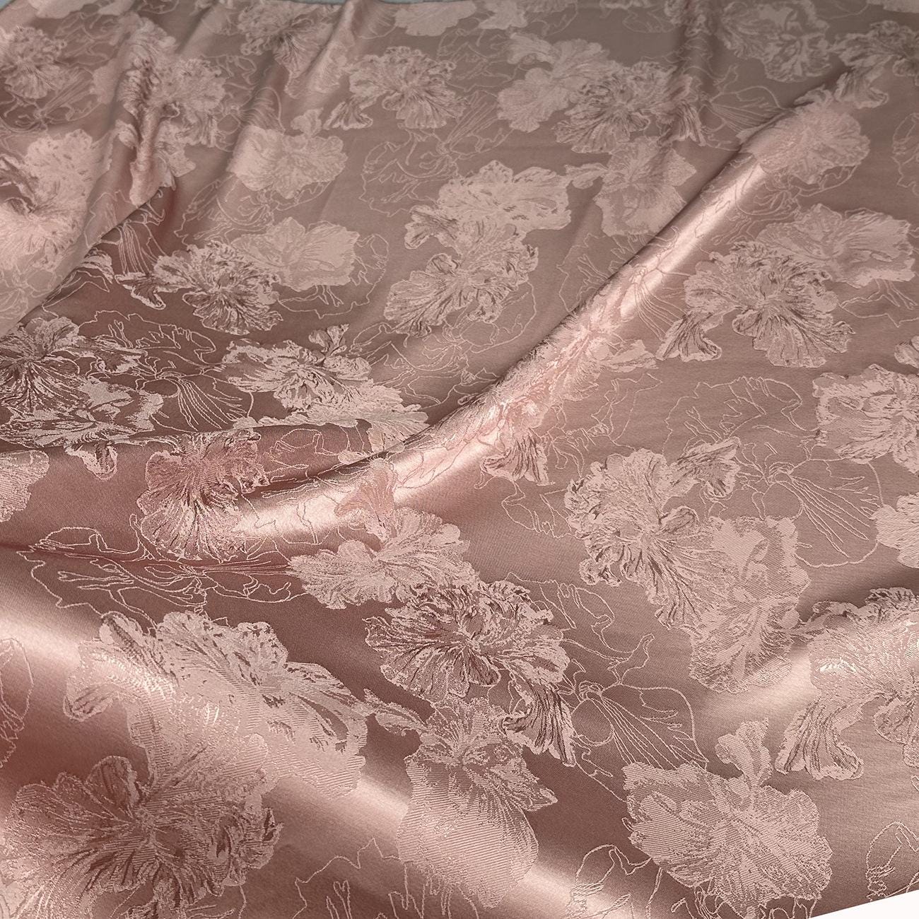 Elegant Flower Pattern Rayon-Vicose Jacquard Fabric, 59" Wide, 10 colors
