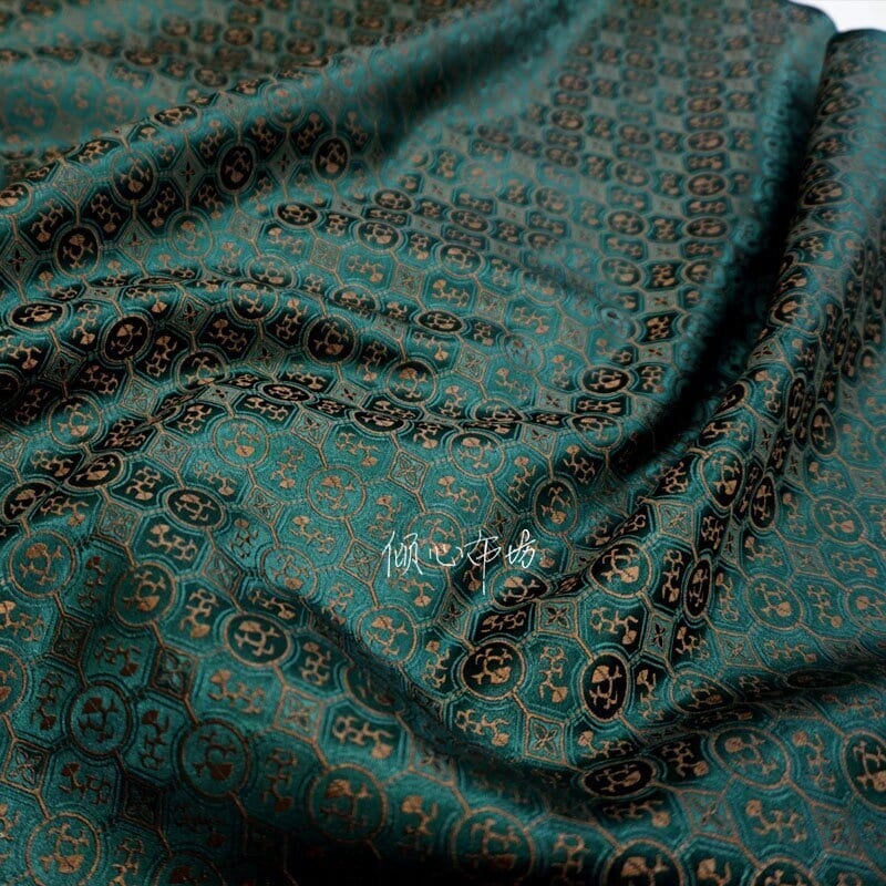Floral Jacquard Brocade Fabric: Chinese Tang Style, DIY Dress/Curtain Material