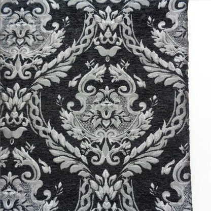 Tissu Jacquard Palais Bleu et Or : Damas de 55 po de large pour ameublement