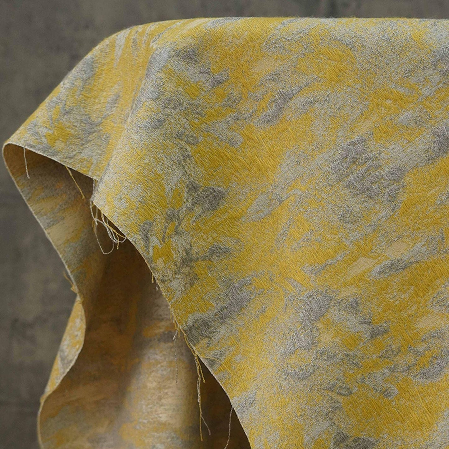 Gold Thread Jacquard Fabric: 3D Oil Painting Texture, 54" Wide