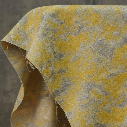 Gold Thread Jacquard Fabric: 3D Oil Painting Texture, 54" Wide