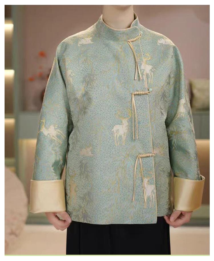 Mongolian Bada Fabric: Tibetan Caisson Pattern, 55"W Polyester