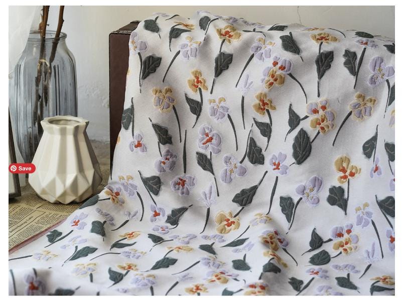 Embossed Floral Gold Brocade Fabric ��� Luxury Jacquard Material for Dresses, Costumes & Dec" Wide