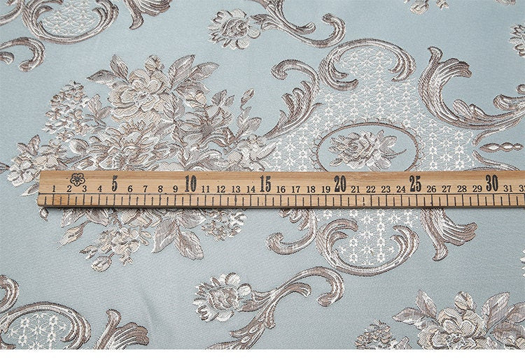 Palace Style Brocade Jacquard Fabric: 55"W Polyester Drapery, Upholstery & Costume