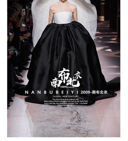 Black Wedding Satin Fabric: Stiff Silhouette, DIY Thickened Material (59"W)