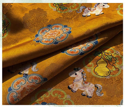 Horse Jacquard Rayon Fabric ��� Fortune & Prosperity Xiangyun Pri"W