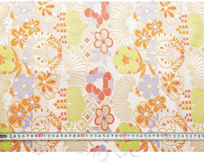 Tissu Jacquard Nishijin Ori : Brocart de mariage japonais en mélange de soie