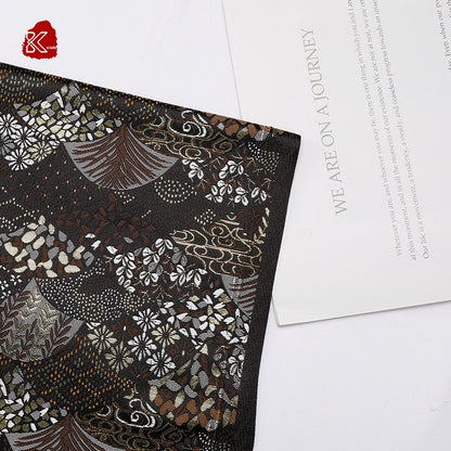Tissu des éventails japonais Nishijin : Brocart jacquard de soie et rayonne