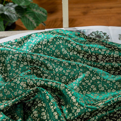 Floral Silk Brocade Fabric: 45" Wide Wedding Costume Sewing Fabric