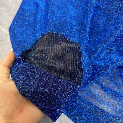 Metallic Starry Sheer Fabric ��� Gold Silver Thre" Wide