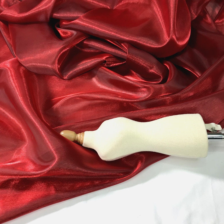 High Gloss Water Light Fabric: 59"W Polyester Yarn for Dress & Decor