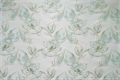 Gold Thread Floral Jacquard Fabric: 3D Oil Painting Texture, 57" Wide