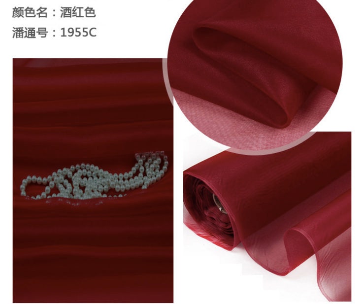 Pure Silk Organza Fabric: 6 Momme, Organic Apparel Sewing Material