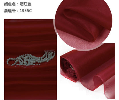 Pure Silk Organza Fabric: 6 Momme, Organic Apparel Sewing Material