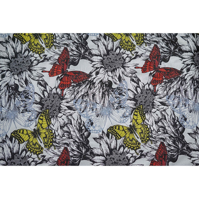 Butterfly Jacquard Fabric: Retro Drapery, Upholstery, Costume - 60"W
