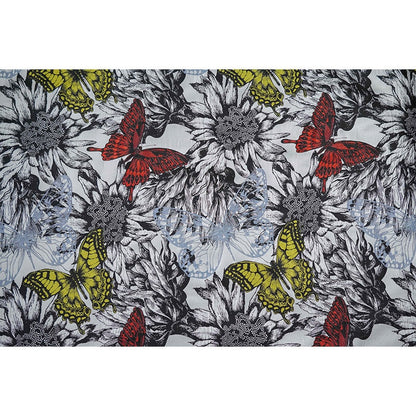 Butterfly Jacquard Fabric: Retro Drapery, Upholstery, Costume - 60"W