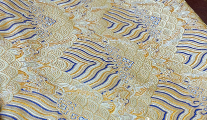 Tissu brocart de soie et rayonne Champagne Wave : 75 cm (29,5 pouces) - Matériel de couture pour vêtements