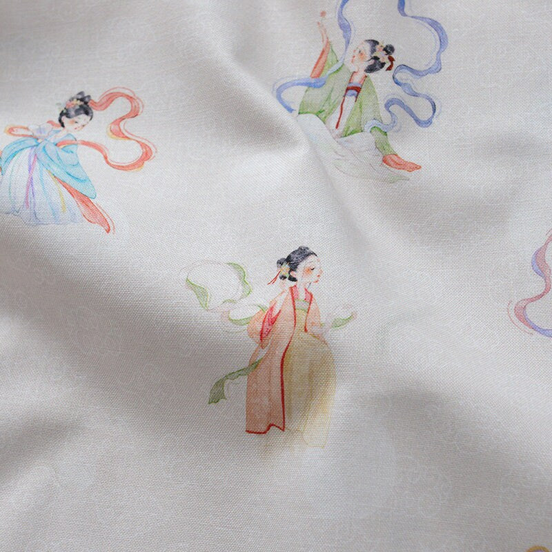Japanese Cartoon Fairy Fabric: 100% Cotton Sewing Material, 57" Wide