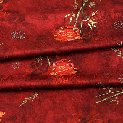 Bamboo Tea Silk Satin Fabric: 59"W Upholstery, Costume, Drapery