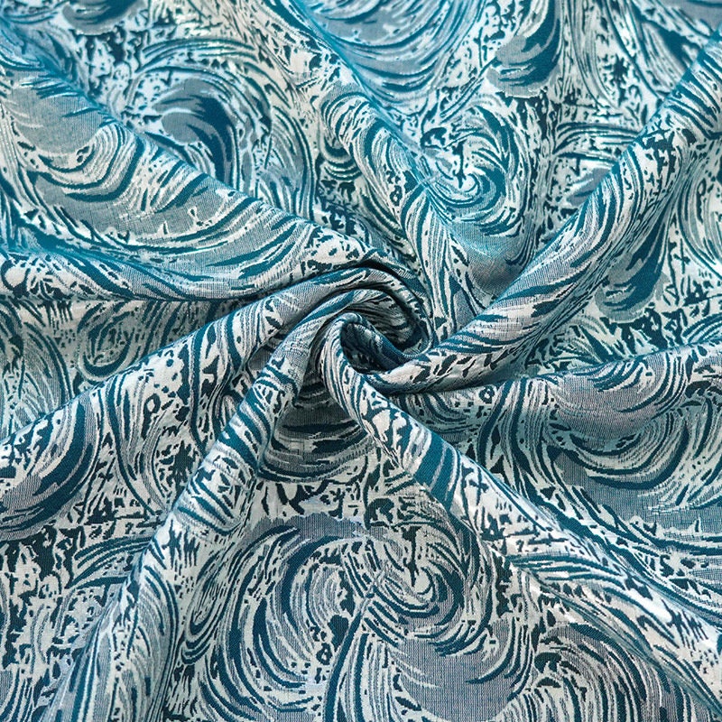 Tissu jacquard à fil argenté : revêtement d’ameublement à texture 3D, 157 cm de large