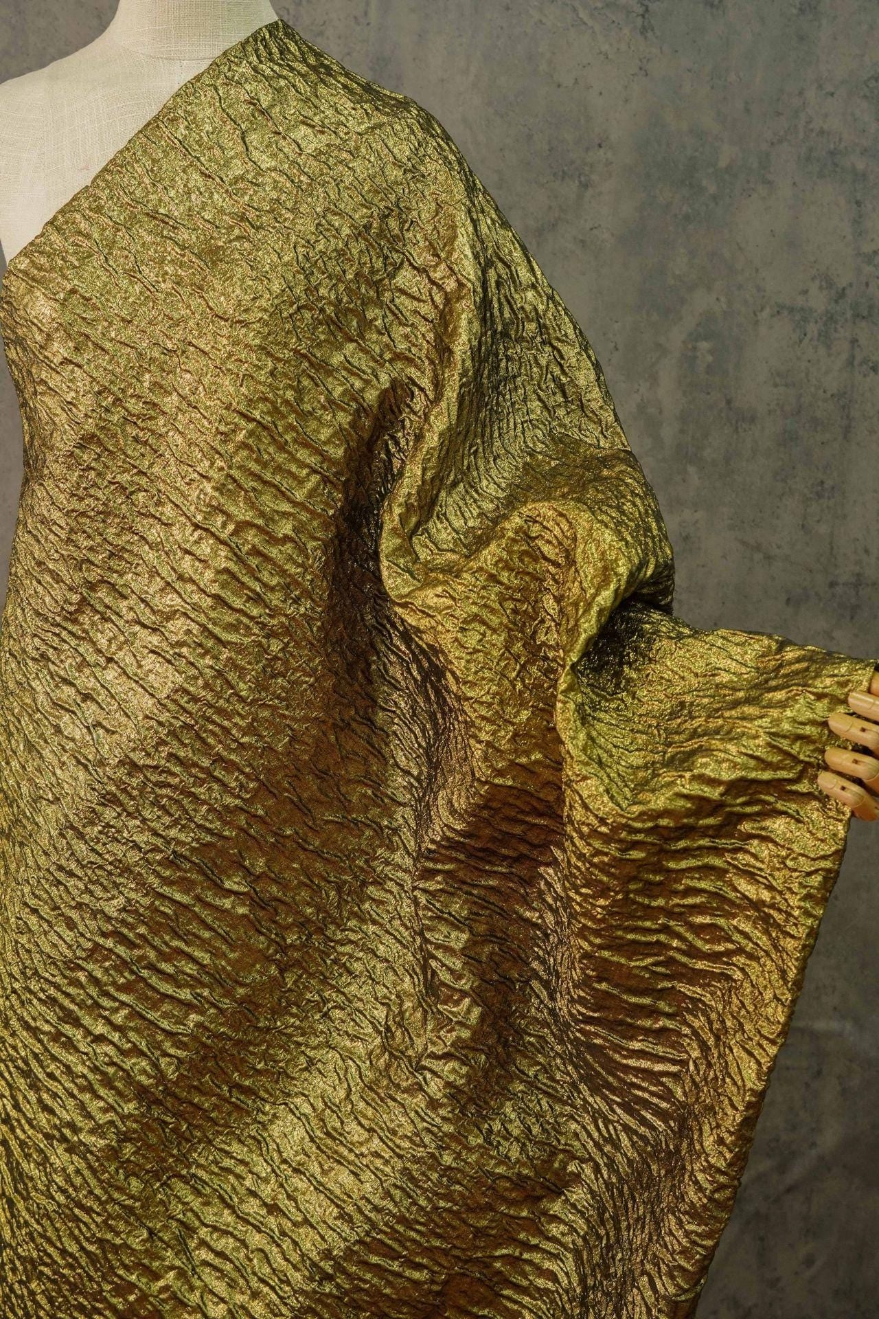 Gold Jacquard Fabric: 3D Texture Prom Dress & Upholstery Sewing Fabric, 54" Wide