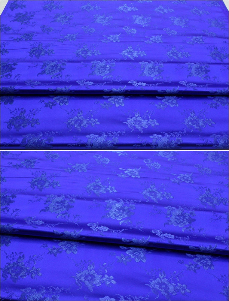 Floral Brocade Fabric: 29.5" Wide Satin Blend for Sewing