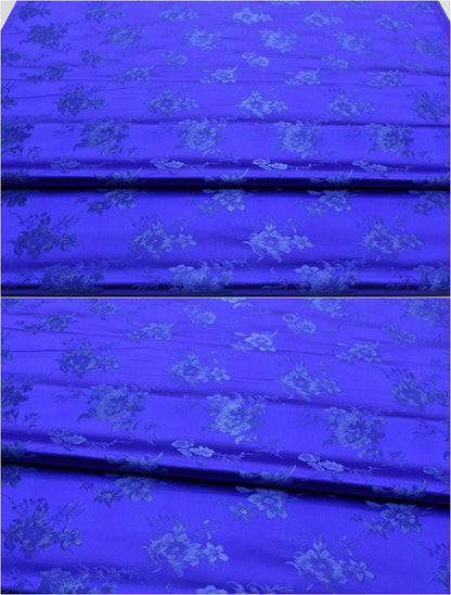 Floral Brocade Fabric: 29.5" Wide Satin Blend for Sewing