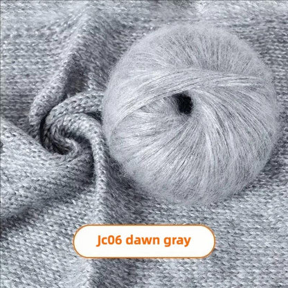 Rainbow Mohair Silk Yarn: Glitter Lace Knitting Wool (50g/100m)