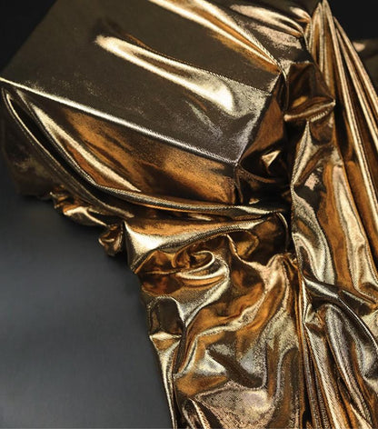 Metallic Gold Foil Fabric: Flexible Cosplay Clothing Material (56" Width)