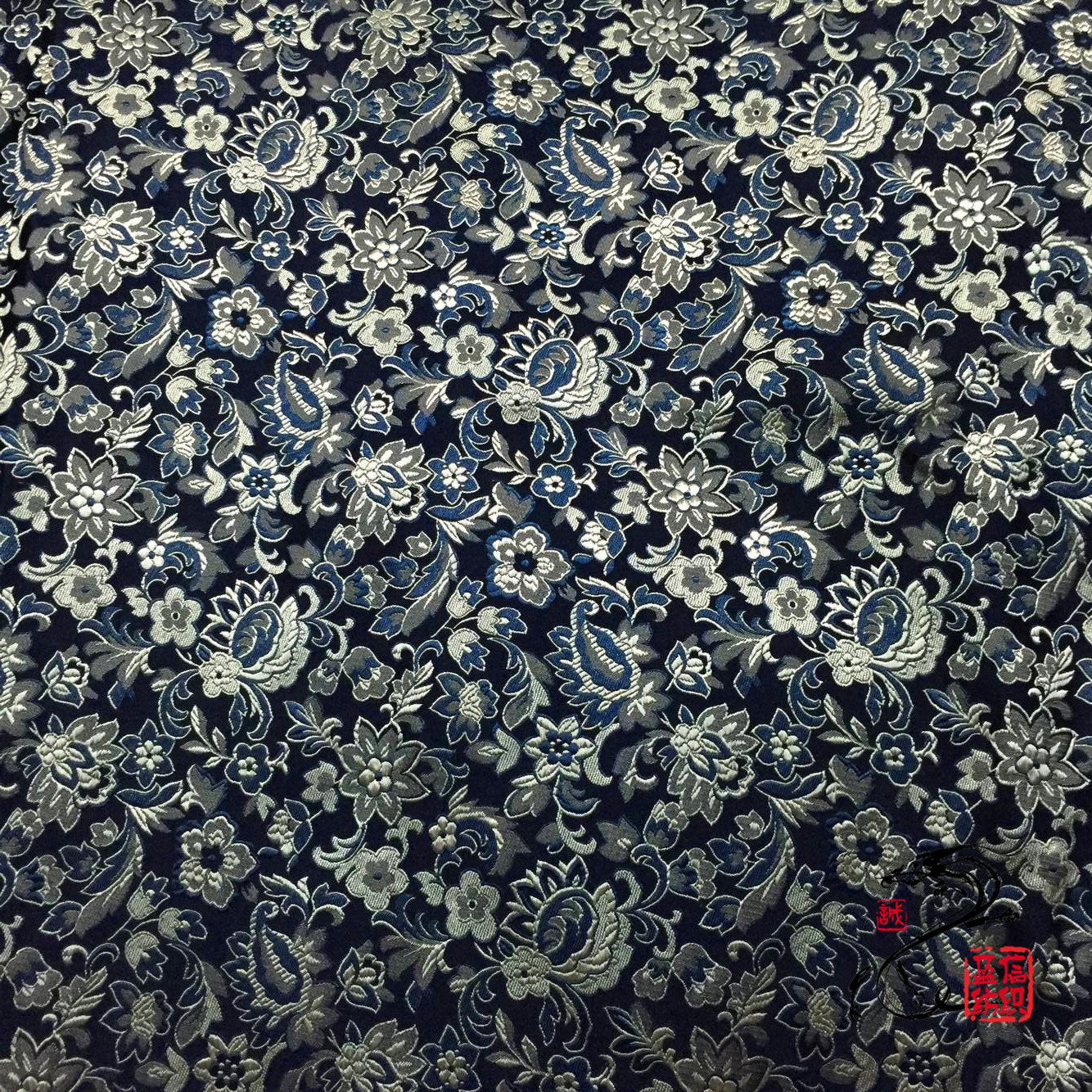 Floral Brocade Fabric: 59" Wide Rayon for Cheongsam, Qipao & Home Decor