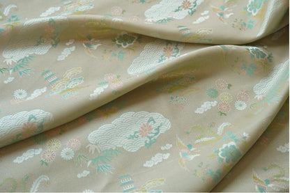 Japanese Brocade Fabric: Silky Upholstery, Costume, Decor - 55"W