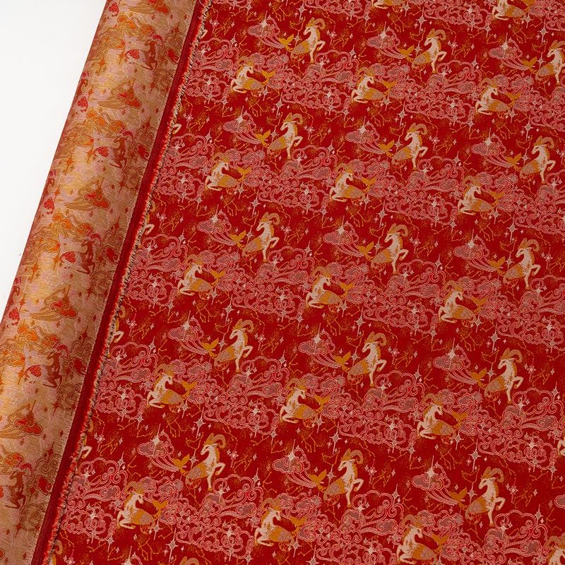 Tissu brocart chinois : mélange de rayonne de 150 cm de large pour cheongsam et décoration