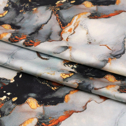 Tissu en soie à motifs de la dynastie Tang : 150 cm de large, imprimé numérique sur satin