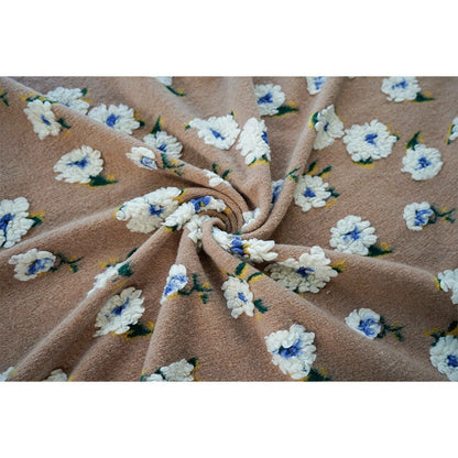 Retro French Daisy Plush Fabric: Cosplay Costume Material (63" W)