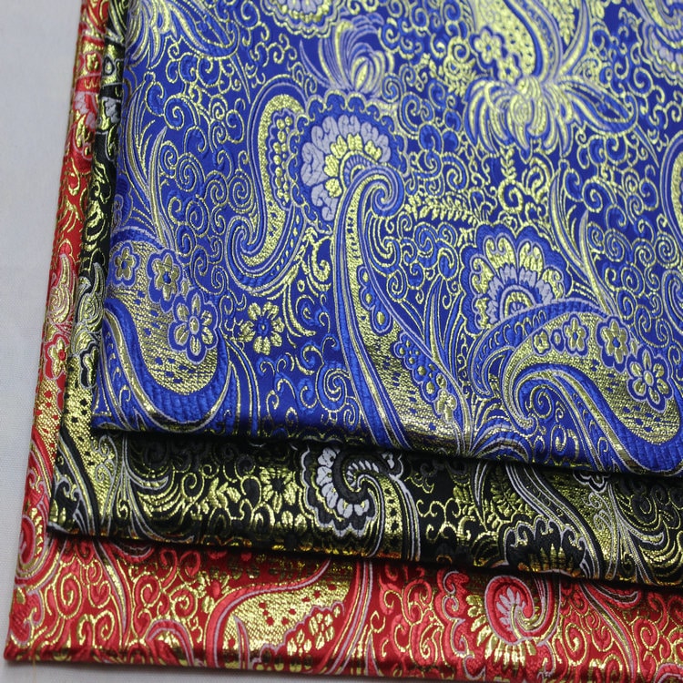 Tissu brocart satiné : revêtement floral, Cheongsam Qipao (largeur 29,5")