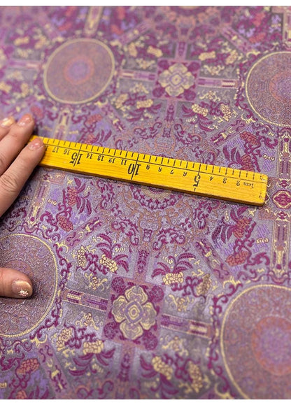 Japanese Kinran Brocade Fabric: Kimono, Geisha Bowknot, Upholstery