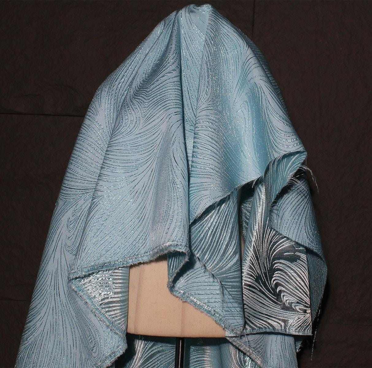 Embossed Jacquard Fabric: 3D Oil Painting Texture, 55'' Wide