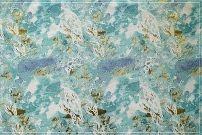 Gold Thread Jacquard Fabric: 3D Oil Painting Texture, 55" Wide