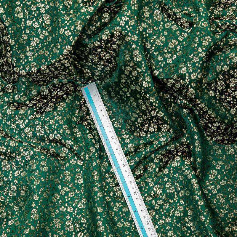 Floral Silk Brocade Fabric: 45" Wide Wedding Costume Sewing Fabric