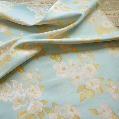 Floral Jacquard Fabric: Retro Palace Damask, 65" Wide, By The Meter
