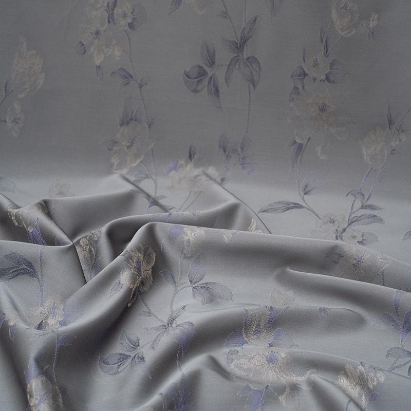 Tissu jacquard brocart à motifs floraux : texture florale 3D, largeur 150 cm