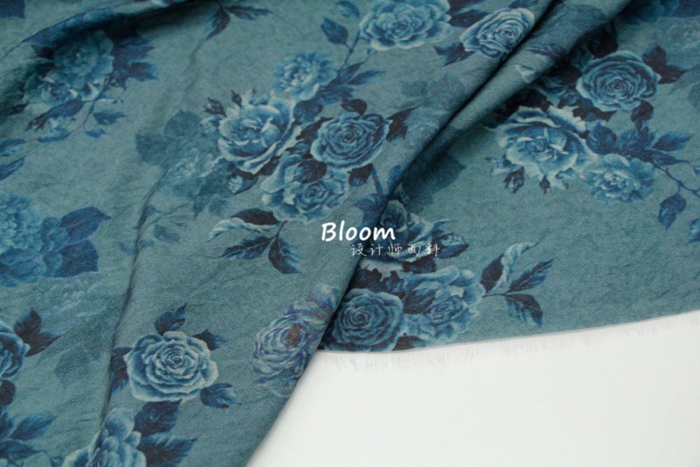 Tissu lin Tencel chanvre soyeux rose bleu : Couture et loisirs créatifs