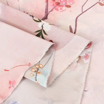 Floral Botanical Print Fabric: Polyester Spandex Blend, 59" Wide - Poppylollipop