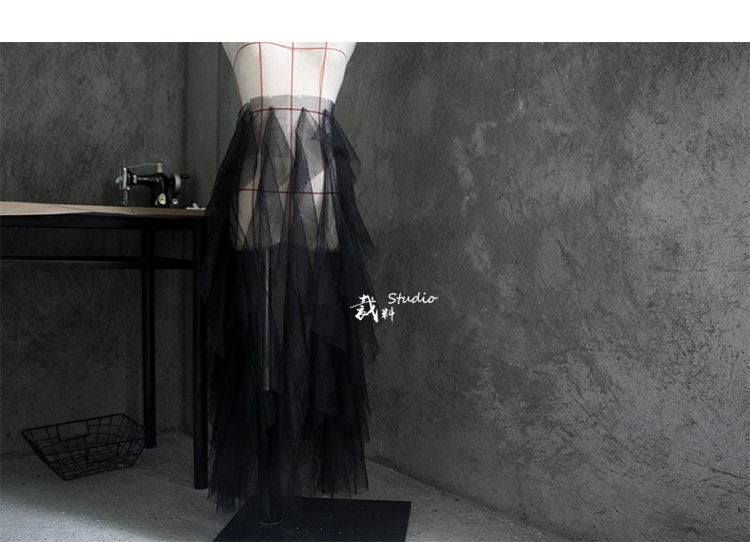 3D Flounced Lace Mesh Fabric, Wedding Gown Design, 60x85cm