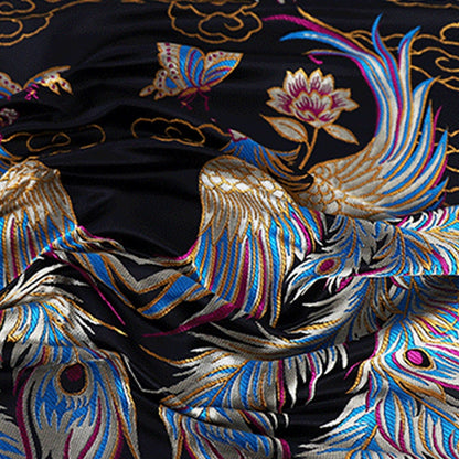 Phoenix Brocade Fabric: Chinese Mongolian Gown Robe, Rayon Jacquard (29.5" Wide)