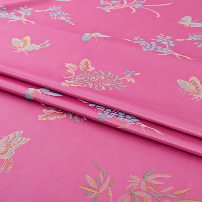 Butterfly Flower Brocade Fabric: 59" Rayon Blend, Costume Decor