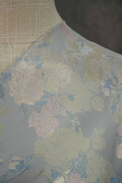 Gold Thread Floral Brocade Fabric: 63"W Chinese Jacquard Damask