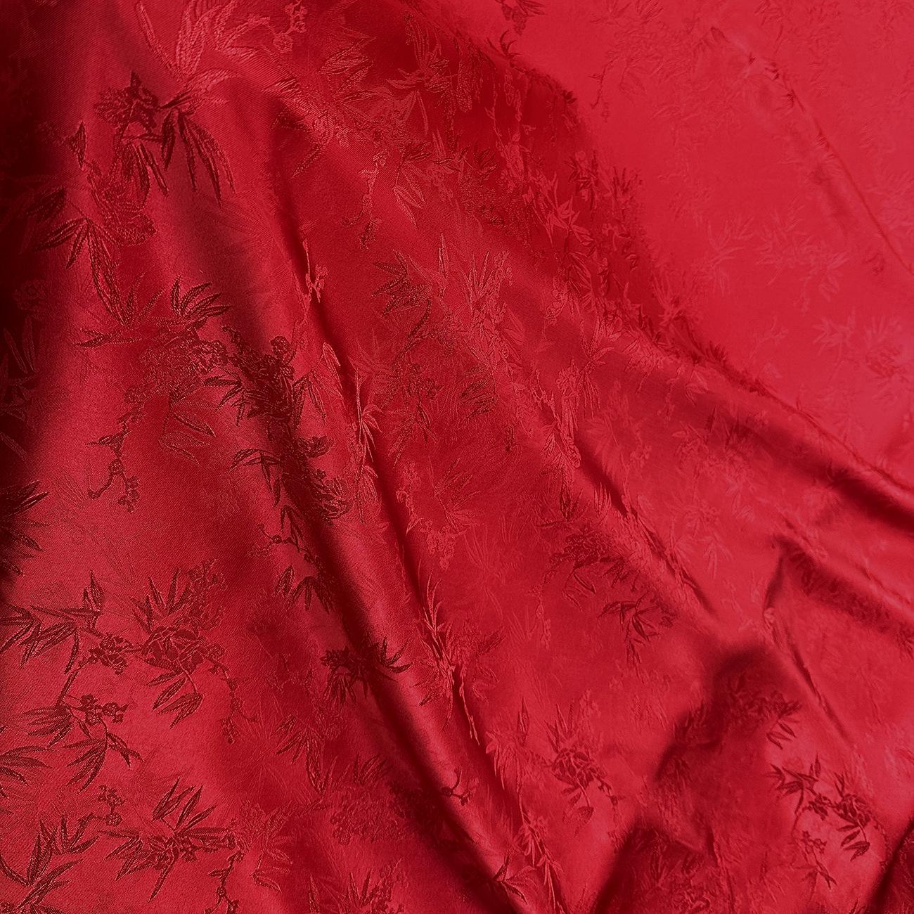 Bamboo Jacquard Fabric: 59"W Rayon Antique Style